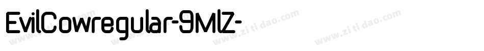 EvilCowregular-9MlZ字体转换