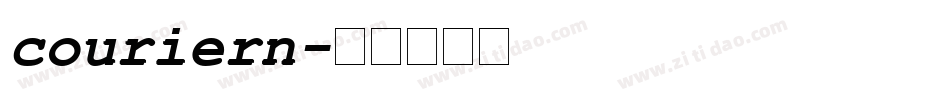 couriern字体转换