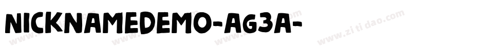 Nicknamedemo-aG3a字体转换