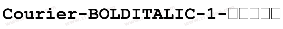 Courier-BOLDITALIC-1字体转换