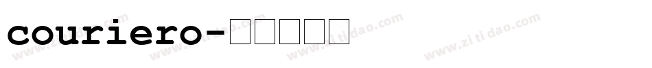 couriero字体转换