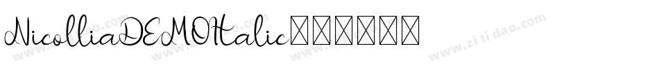 NicolliaDEMOItalic字体转换