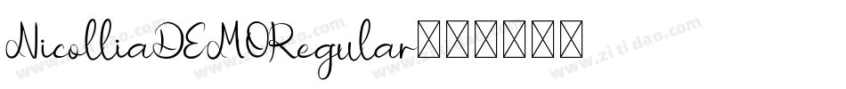 NicolliaDEMORegular字体转换