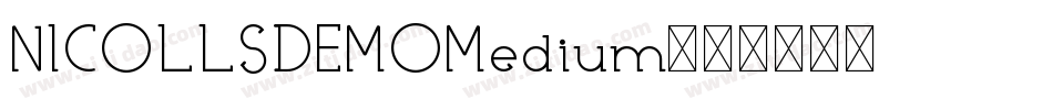 NICOLLSDEMOMedium字体转换