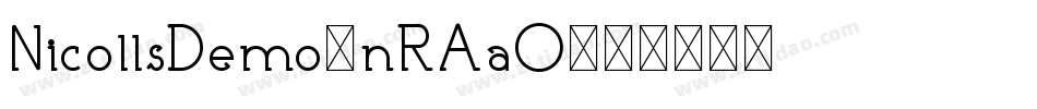 NicollsDemo-nRAaO字体转换