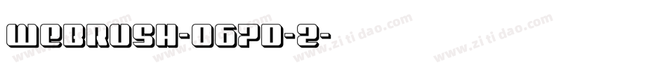 Webrush-O67d-2字体转换