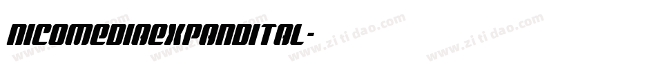 nicomediaexpandital字体转换