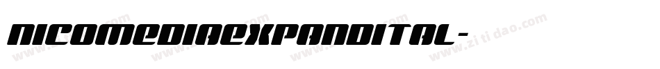nicomediaexpandital字体转换
