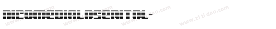 nicomedialaserital字体转换