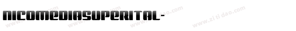 nicomediasuperital字体转换