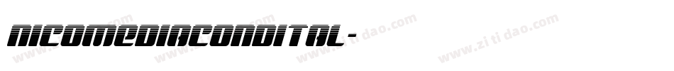 nicomediacondital字体转换
