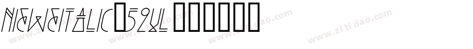 NieweItalic-52VL字体转换