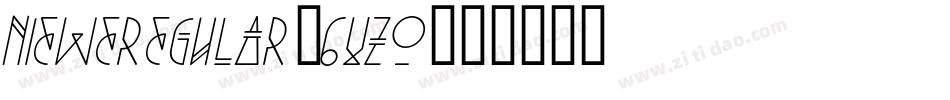 NieweRegular-6vzo字体转换