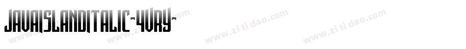JavaIslandItalic-4VrY字体转换