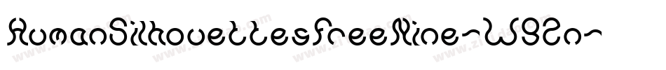 HumanSilhouettesFreeNine-W9Zn字体转换