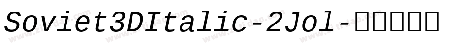 Soviet3DItalic-2Jol字体转换