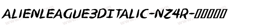 AlienLeague3DItalic-nz4R字体转换