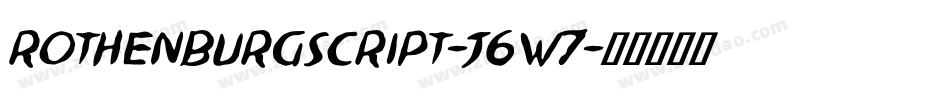 RothenburgScript-J6W7字体转换