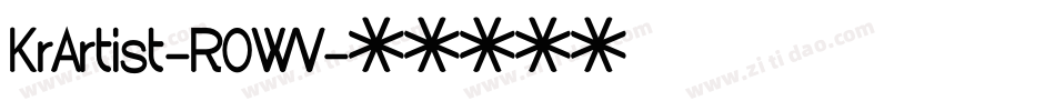 KrArtist-R0WV字体转换