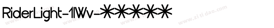 RiderLight-1lWv字体转换
