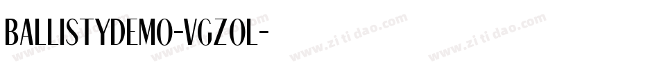 BallistyDemo-VGzOl字体转换