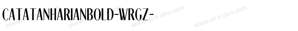CatatanHarianBold-WRGz字体转换