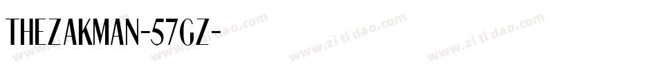 Thezakman-57gz字体转换