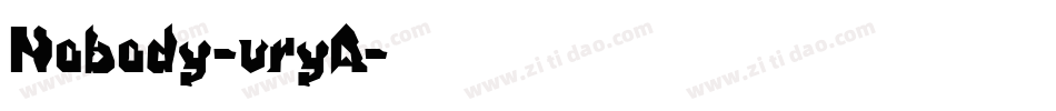 Nobody-vryA字体转换