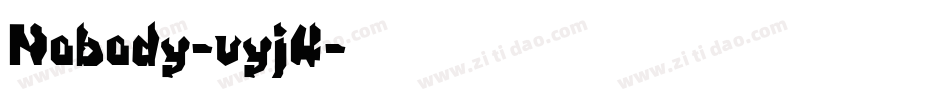 Nobody-vyj4字体转换
