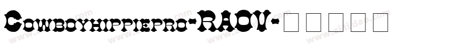 Cowboyhippiepro-RAOV字体转换