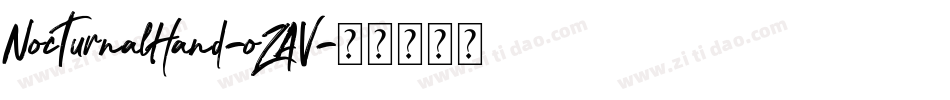 NocturnalHand-oZAV字体转换