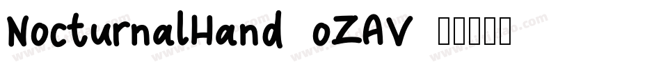 NocturnalHand-oZAV字体转换