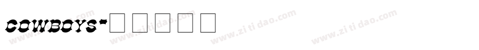 cowboys字体转换