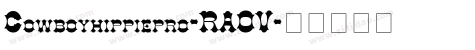 Cowboyhippiepro-RAOV字体转换