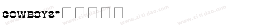 cowboys字体转换
