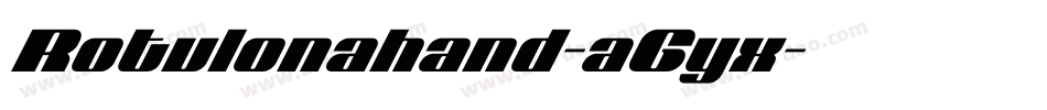 Rotulonahand-aGyx字体转换