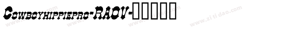 Cowboyhippiepro-RAOV字体转换