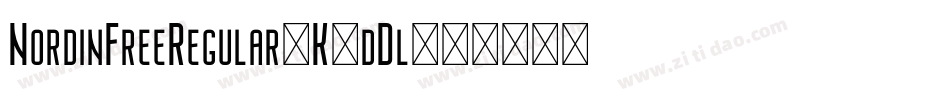 NordinFreeRegular-K7dDl字体转换