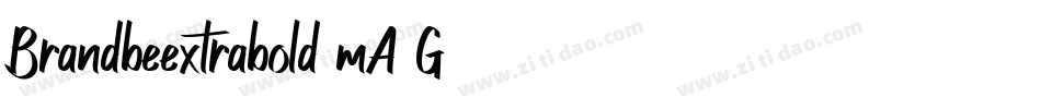 Brandbeextrabold-mA8G字体转换