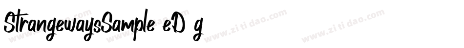 StrangewaysSample-eD8g字体转换