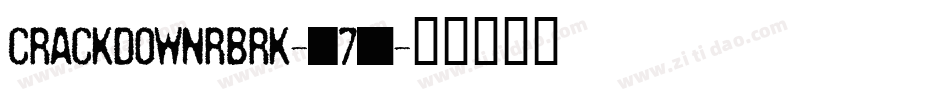 CrackdownRBrk-M7ge字体转换