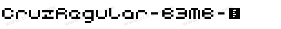CruzRegular-B3MB字体转换