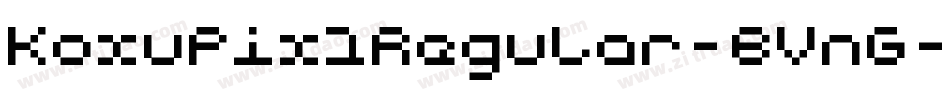 KoxuPix1Regular-BVnG字体转换