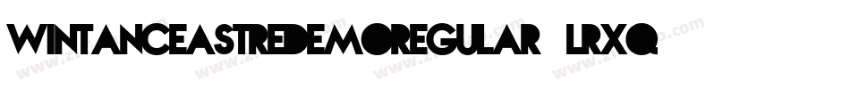 WintanceastreDemoRegular-lrXq字体转换