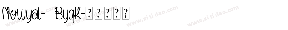 Nowyal-4ByqK字体转换