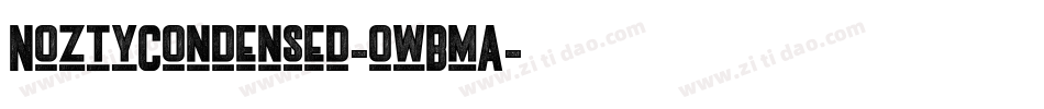 NoztyCondensed-owBmA字体转换