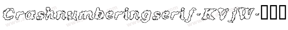 Crashnumberingserif-KVjW字体转换