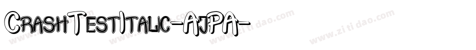 CrashTestItalic-AjPA字体转换