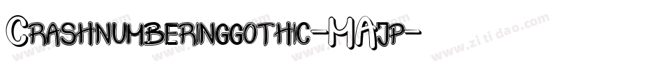 Crashnumberinggothic-MAjp字体转换