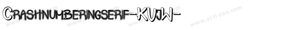 Crashnumberingserif-KVjW字体转换